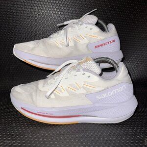 Salomon Spectur White Purple Heather Running Athletic Shoes Womens Size 8.5